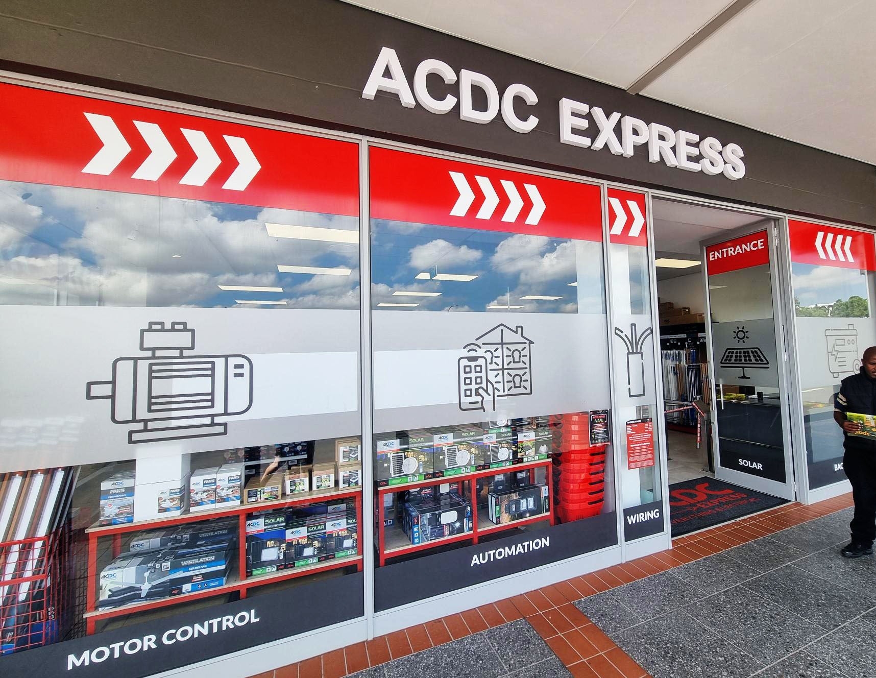 New Retail Signage Installation for ACDC Express in President Hyper Mall, Vanderbijlpark