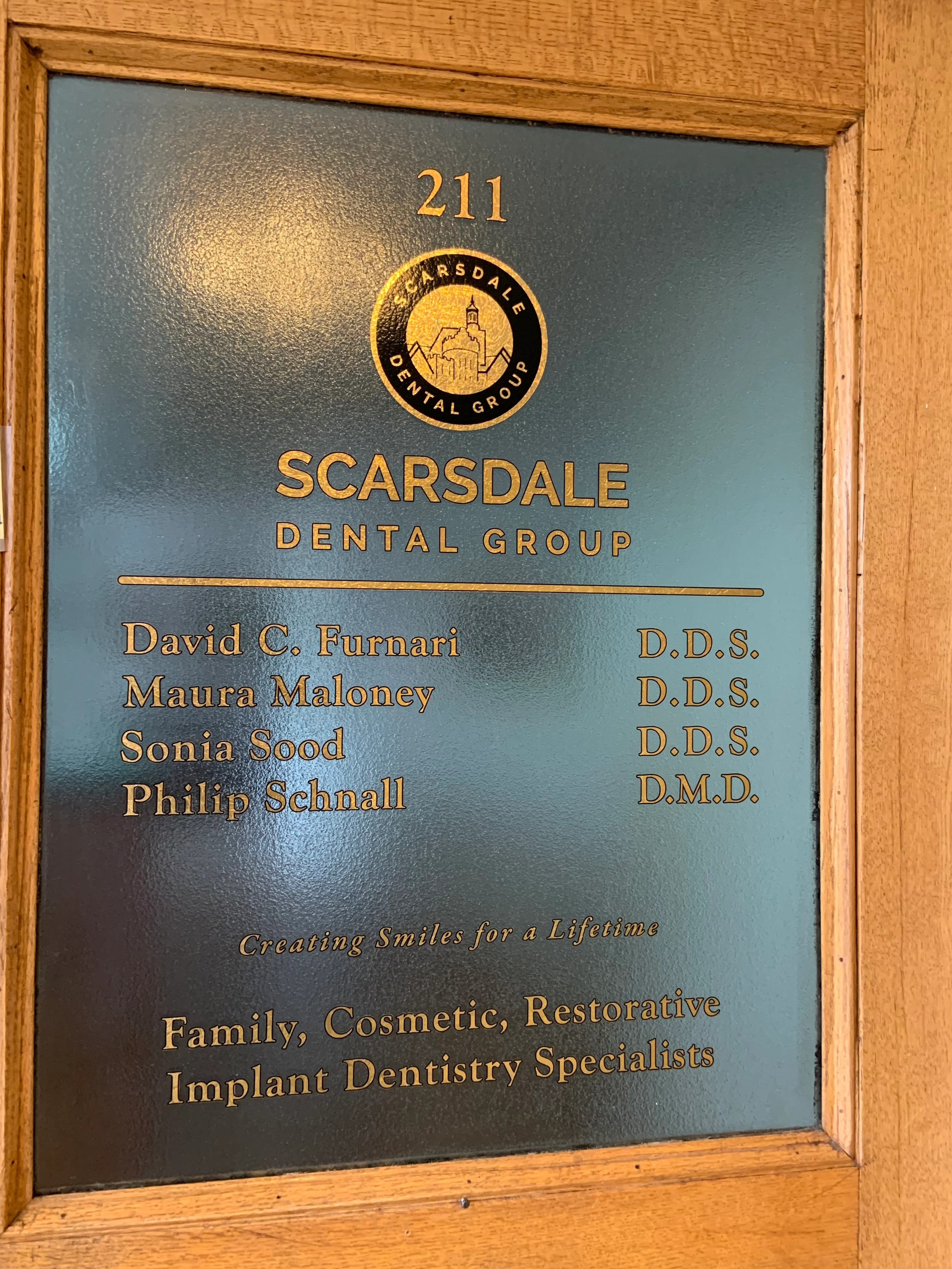 Door Graphics for Scarsdale Dental Group in Scarsdale, NY