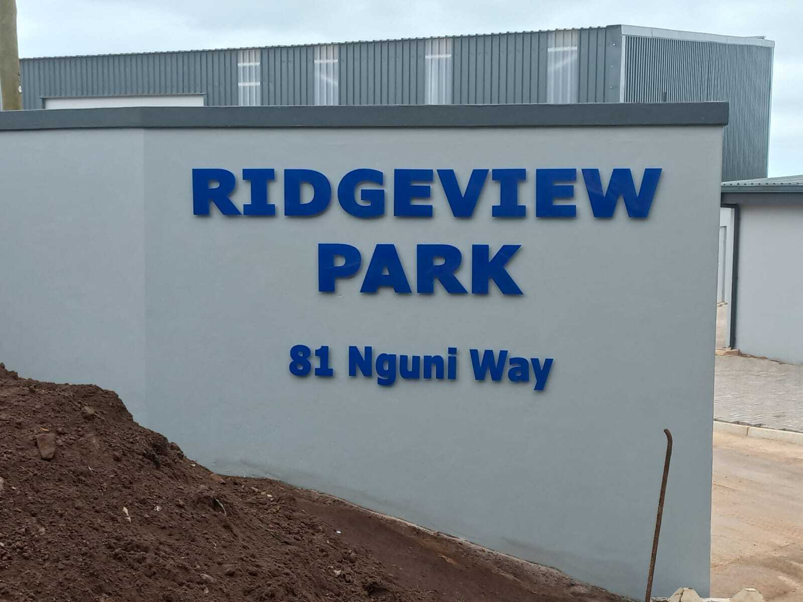 Ridgeview Park Signage