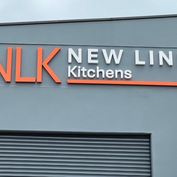 3D Metal Letter Signage for New Line Kitchens