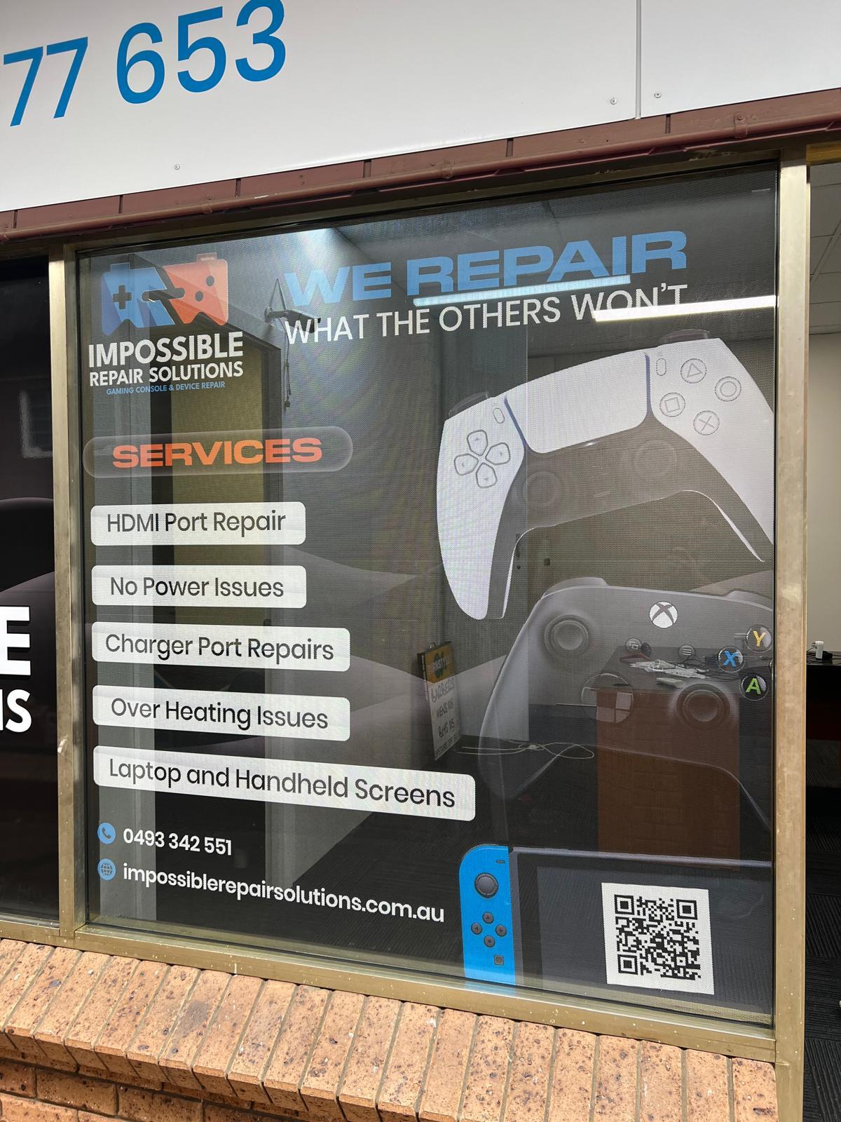 Full Window Graphics for Impossible Repair Solutions