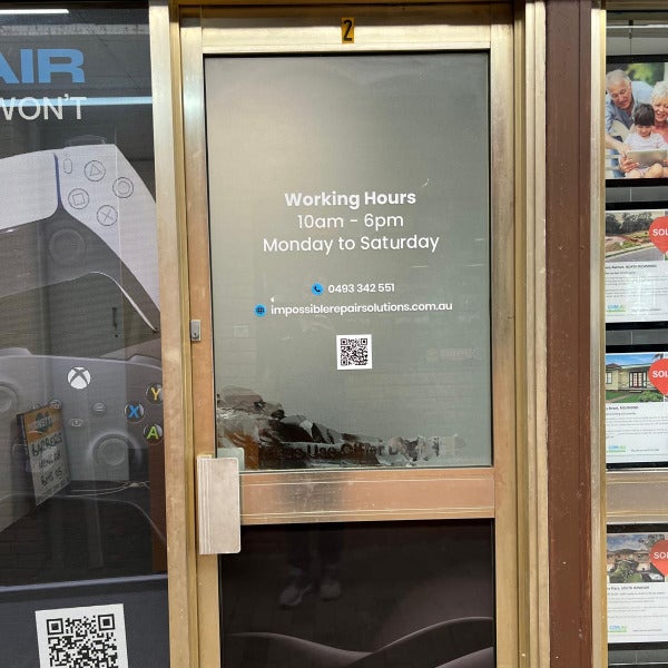Full Window Graphics for Impossible Repair Solutions
