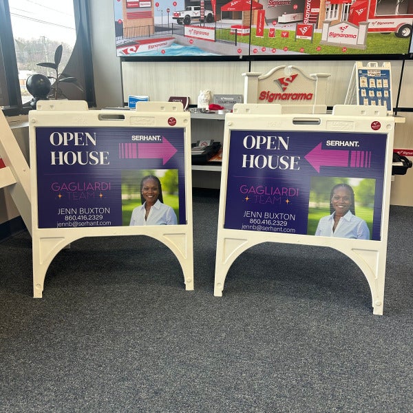 SERHANT. Open House A-Frame Signs | Multi-Location Branding Project