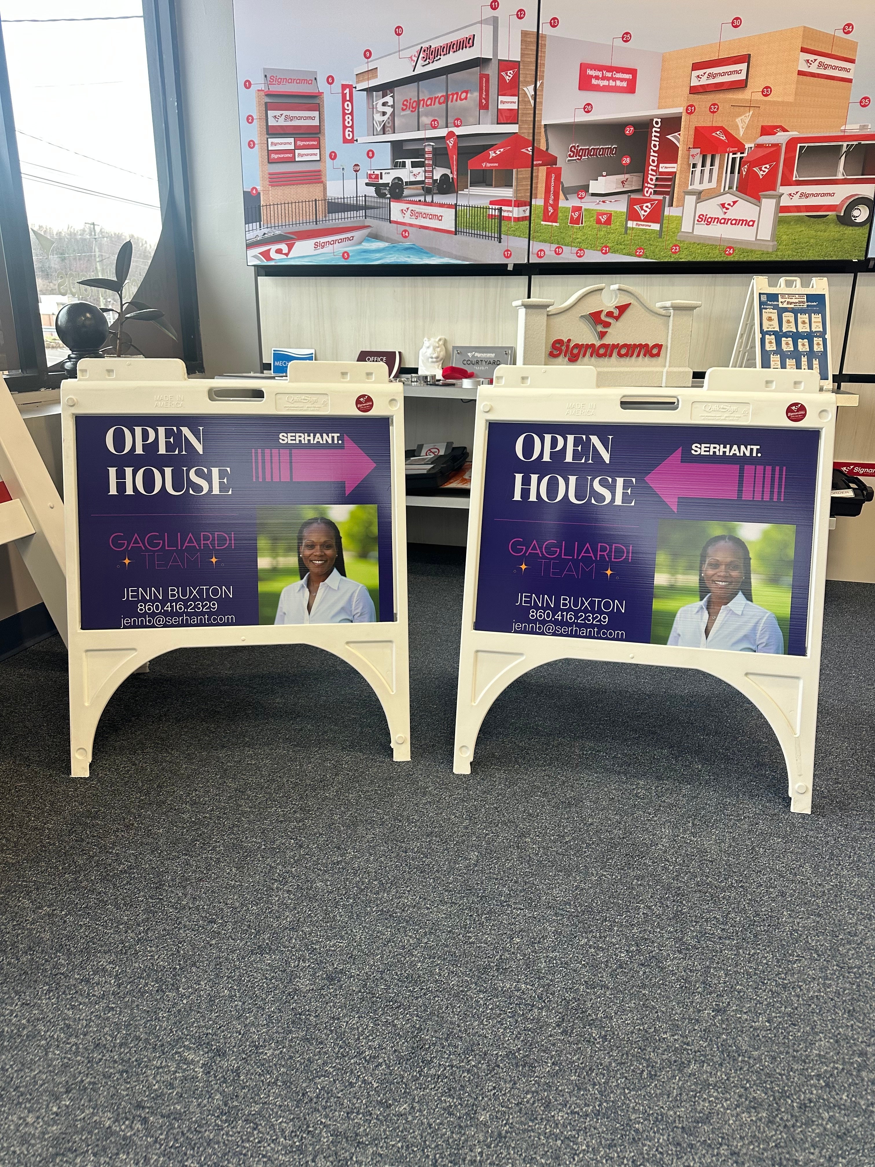 SERHANT. Open House A-Frame Signs | Multi-Location Branding Project