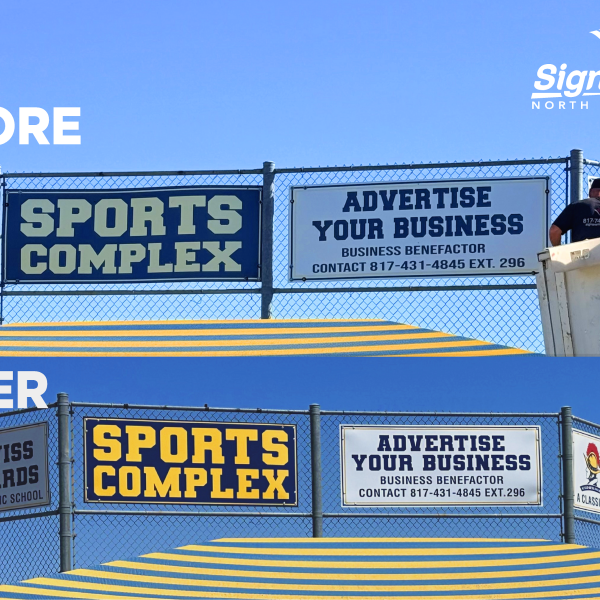 Refresh for St. Elizabeth Ann Seton Catholic School's Baseball Signs done by Signarama North Fort Worth/Keller