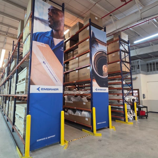 Embraer Facility – Interior Branding & Rack Graphics