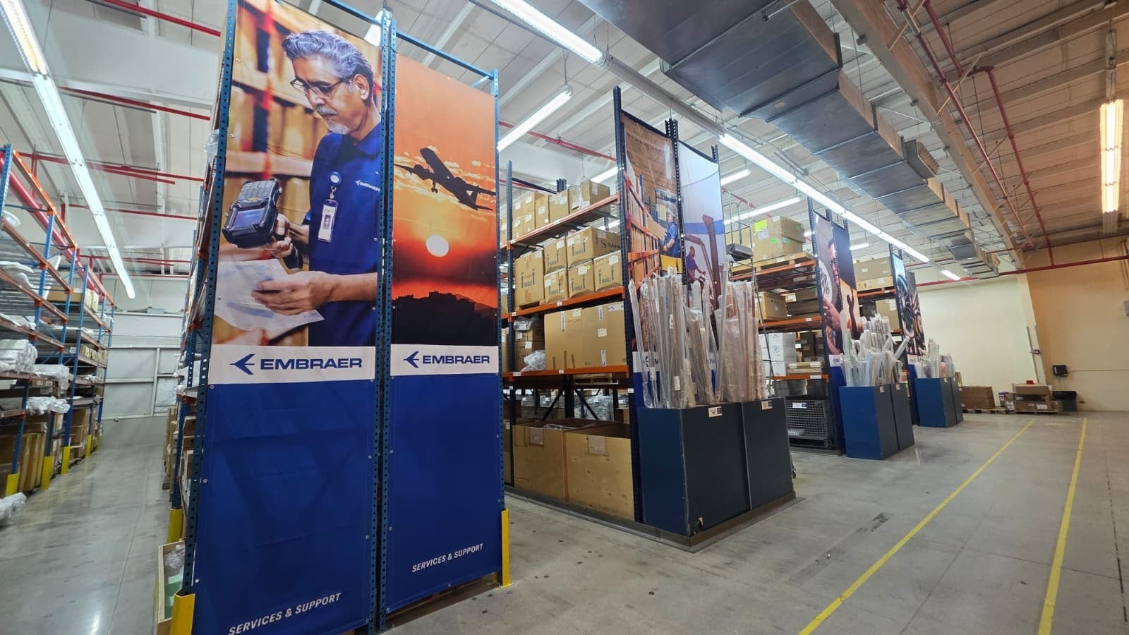 Embraer Facility – Interior Branding & Rack Graphics