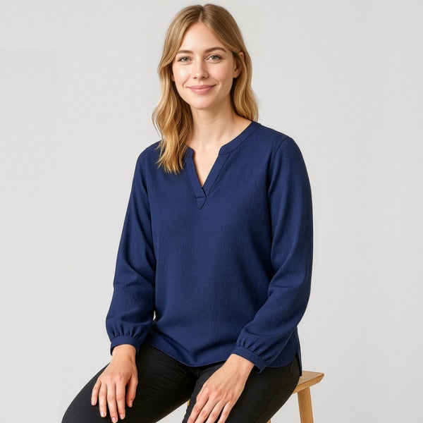 Custom Ruche Long Sleeve Blouse Women’s