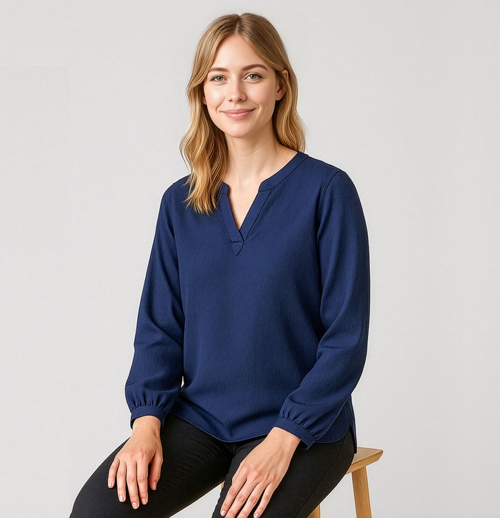 Ruche Long Sleeve Blouse Women’s