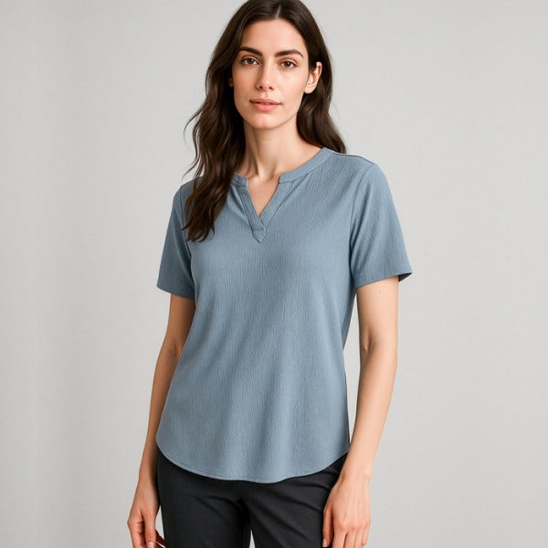 Custom Ruche Short Sleeve Blouse Women’s