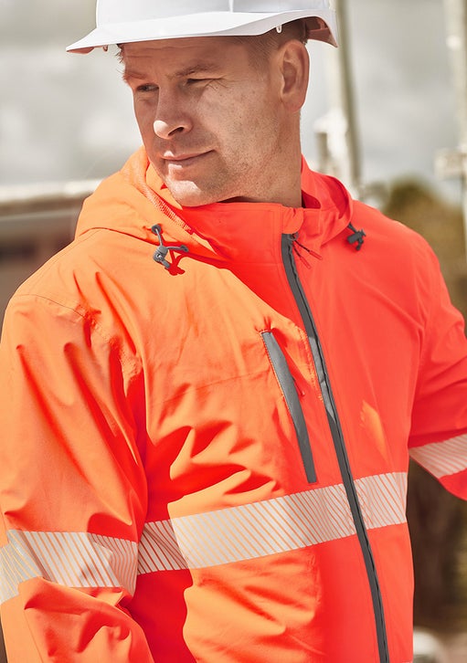 Unisex Super Light Segmented Tape Packable Rain Jacket