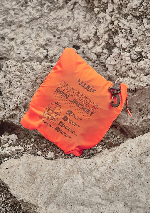 Unisex Super Light Segmented Tape Packable Rain Jacket