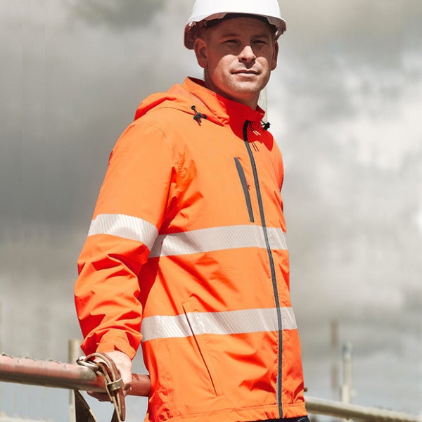 Custom Unisex Super Light Segmented Tape Packable Rain Jacket