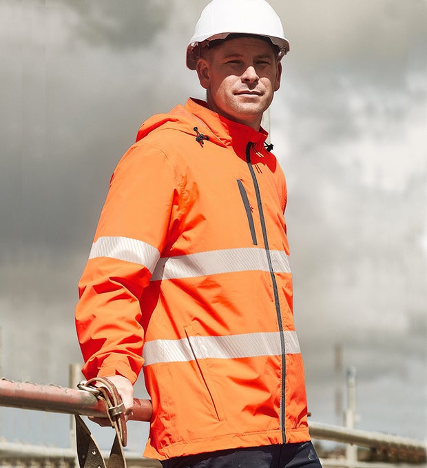 Unisex Super Light Segmented Tape Packable Rain Jacket