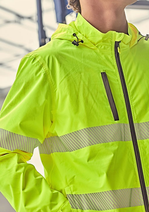 Unisex Super Light Segmented Tape Packable Rain Jacket