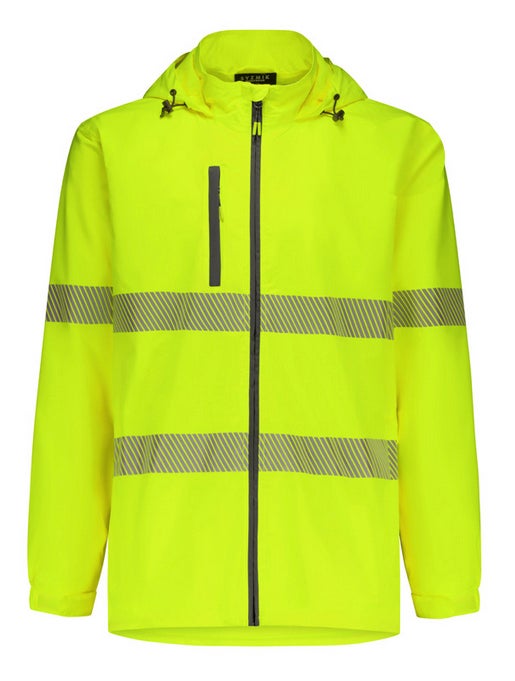 Unisex Super Light Segmented Tape Packable Rain Jacket