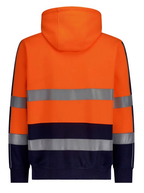 Unisex Hi Vis Full Zip Stretch Taped Hoodie
