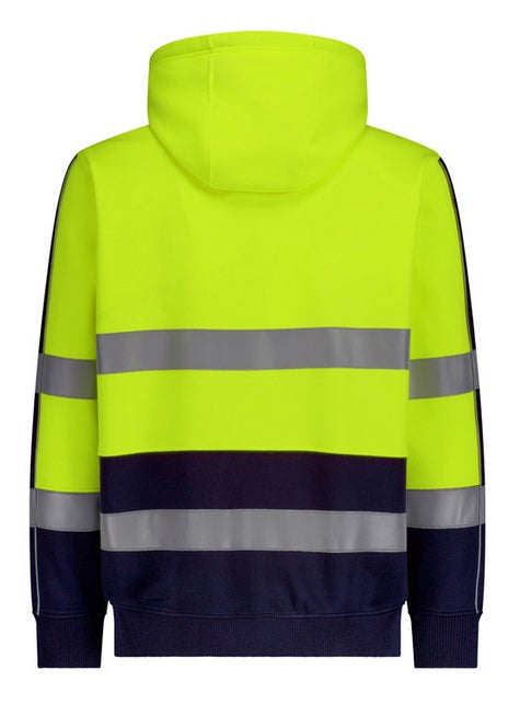 Unisex Hi Vis Full Zip Stretch Taped Hoodie