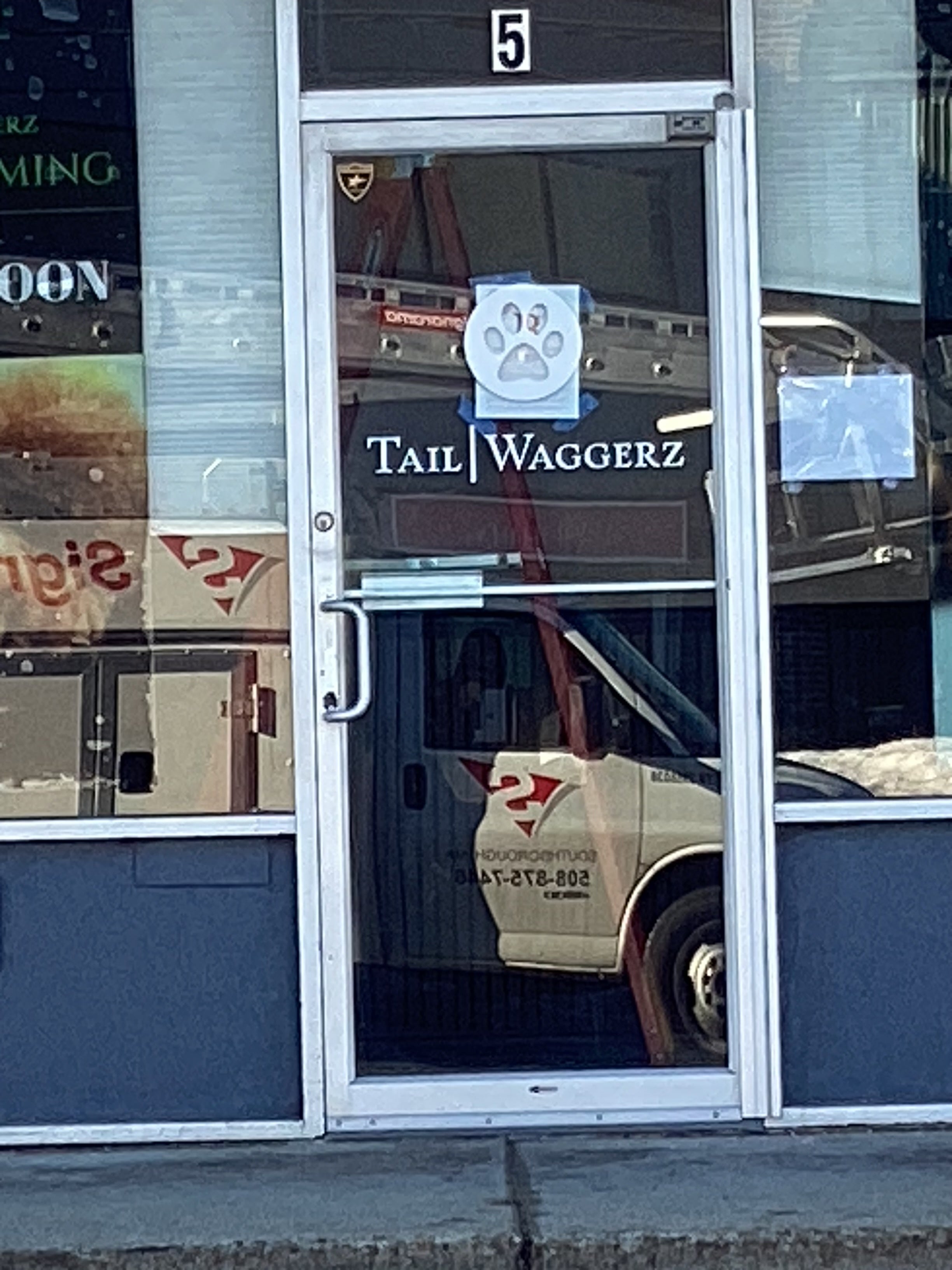 Lightbox and Pylon Faces and Door Graphics - Tail Waggerz (Framingham, MA)