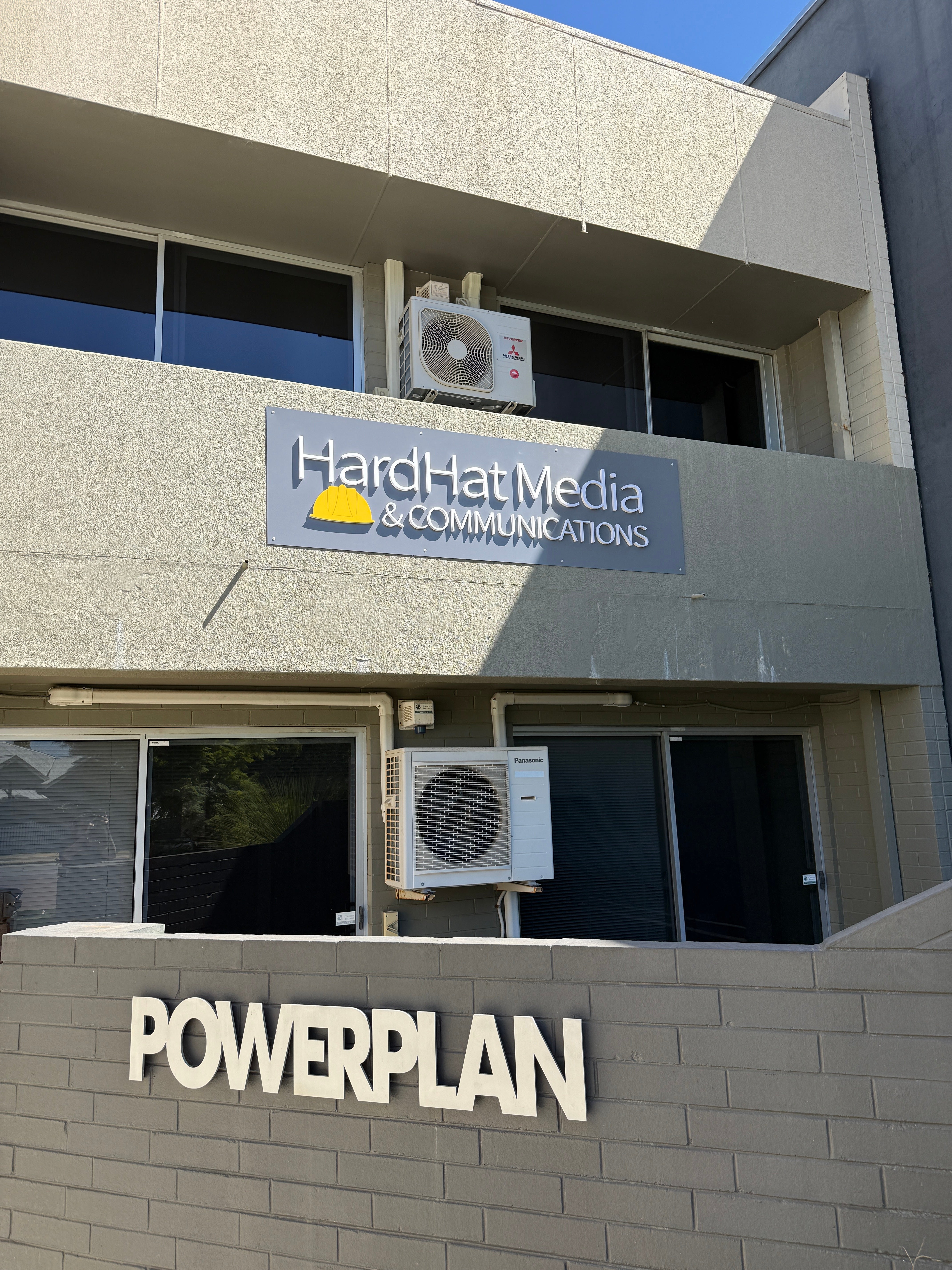 Hard Hat Media New Location Signage