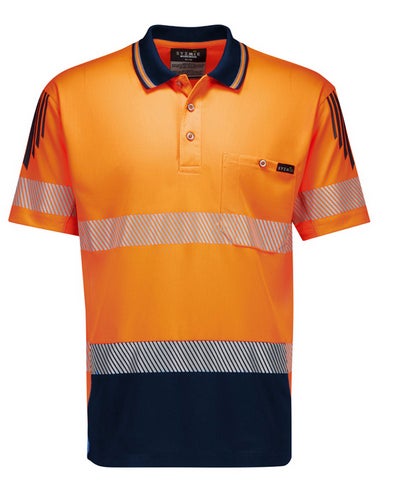 Men’s Hi Vis Flux Segmented Tape Short Sleeve Polo