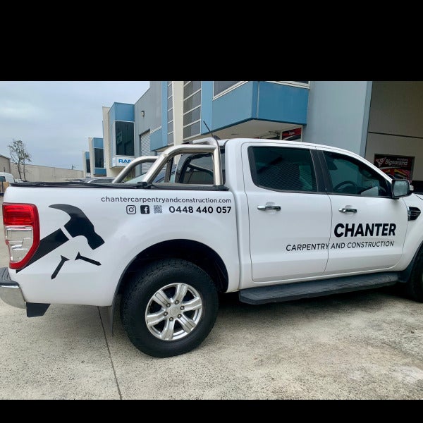 Vehicle Lettering - Chanter Carpentry and Construction - Melbourne VIC.