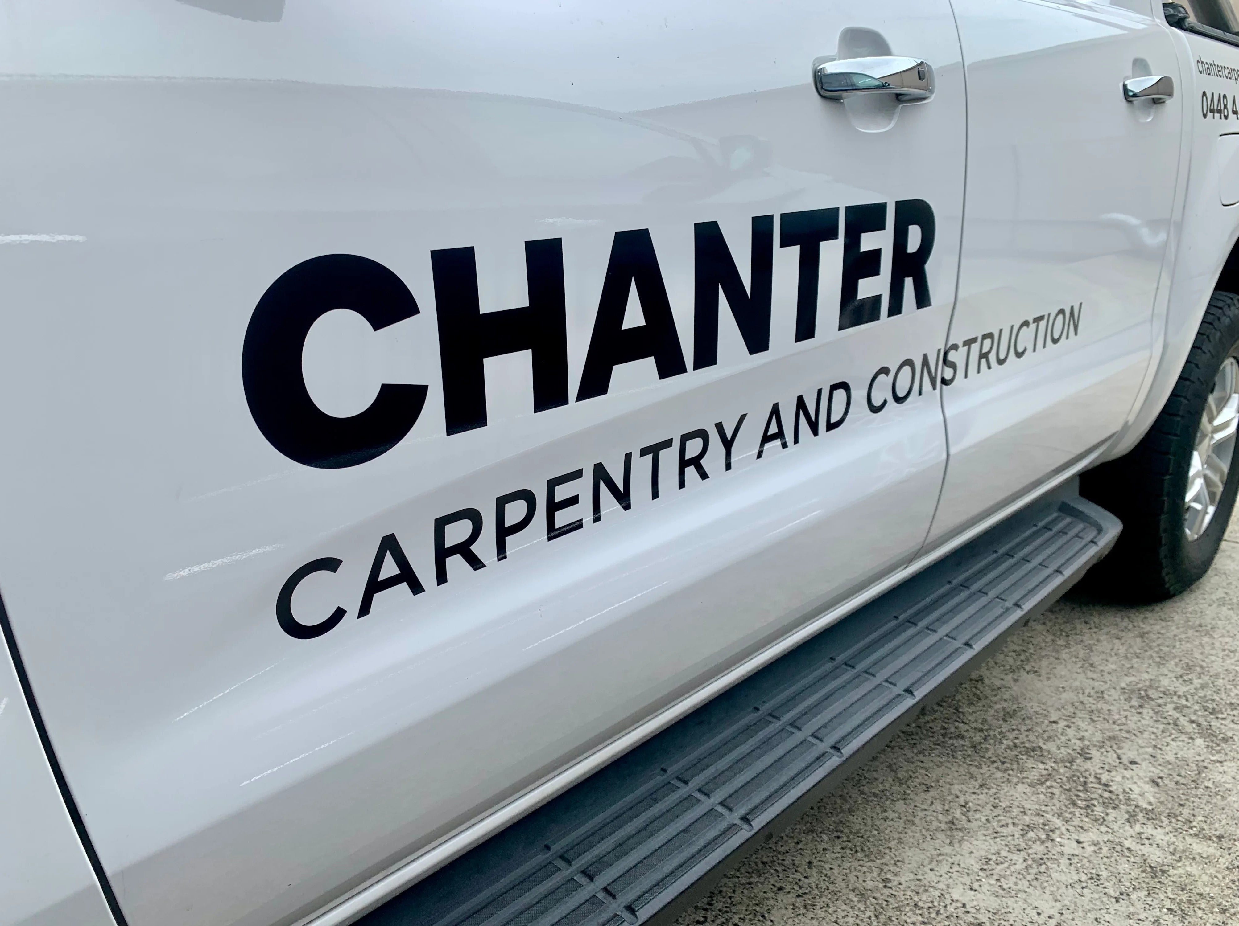 Vehicle Lettering - Chanter Carpentry and Construction - Melbourne VIC.