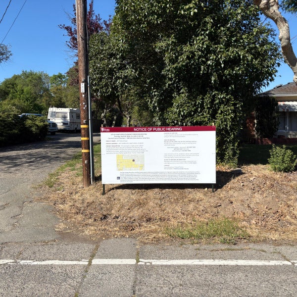 Public Hearing Signs in Santa Rosa, CA