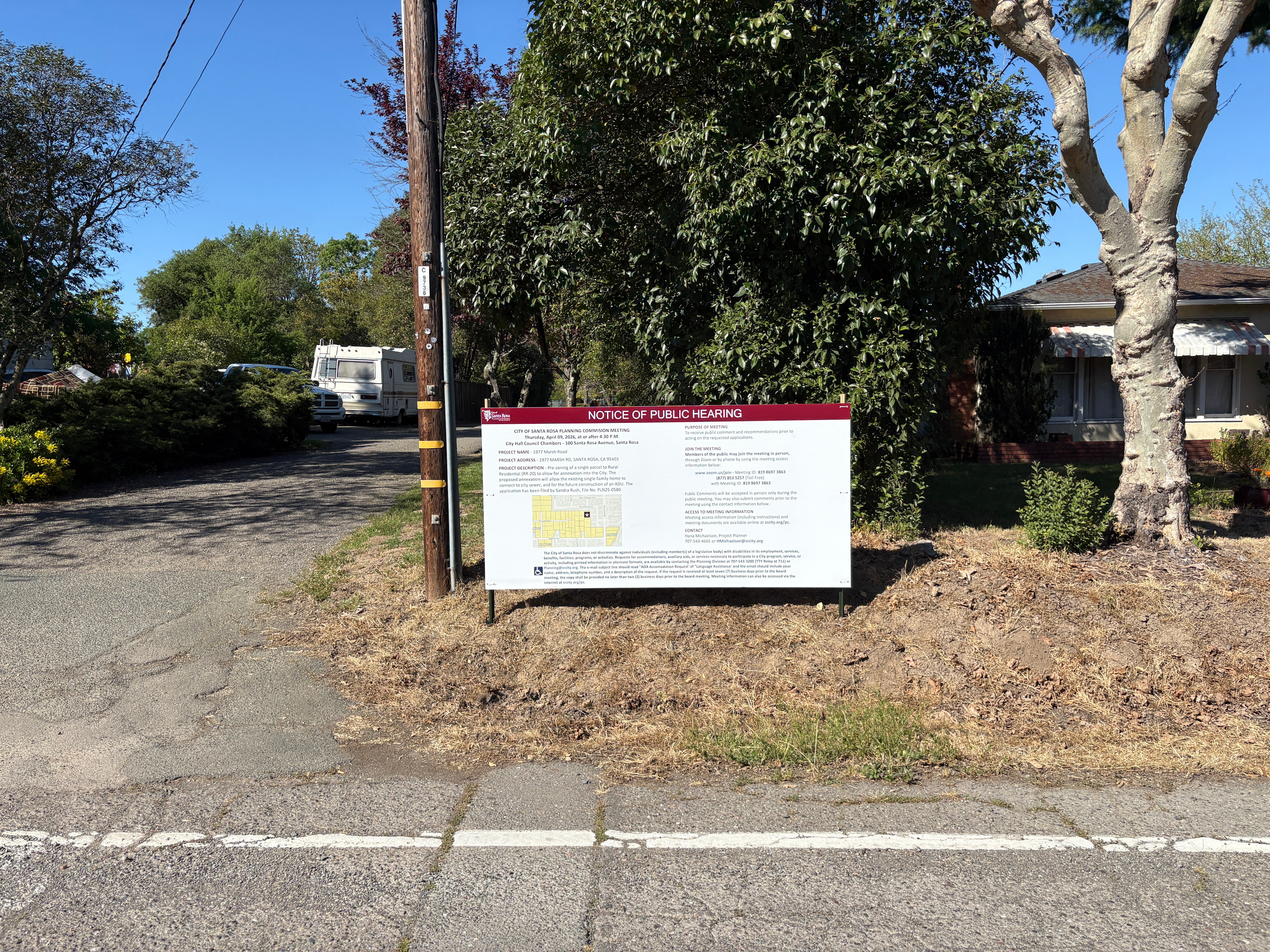 Public Hearing Signs in Santa Rosa, CA