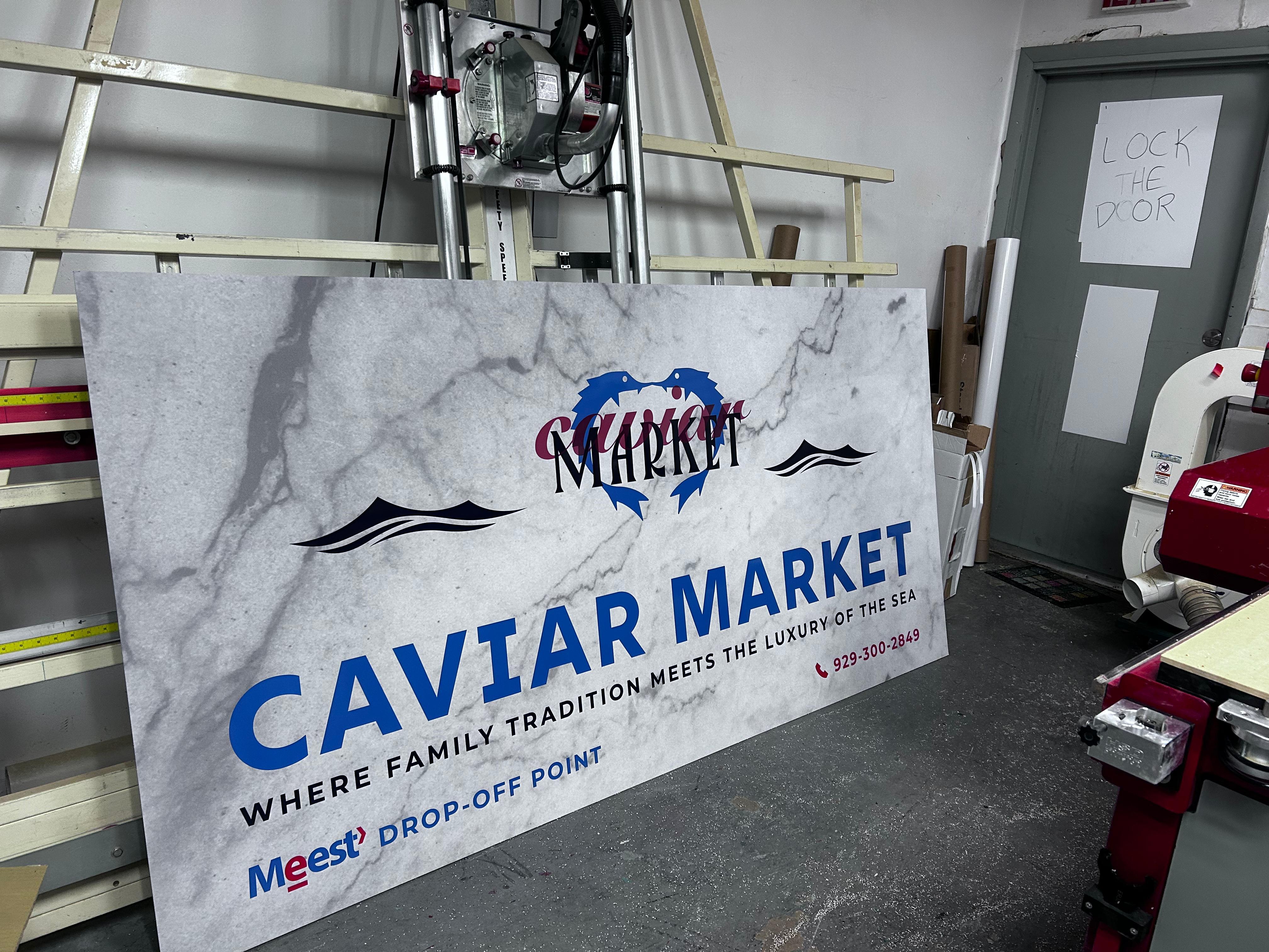 Caviar Market – Exterior Metal Signage