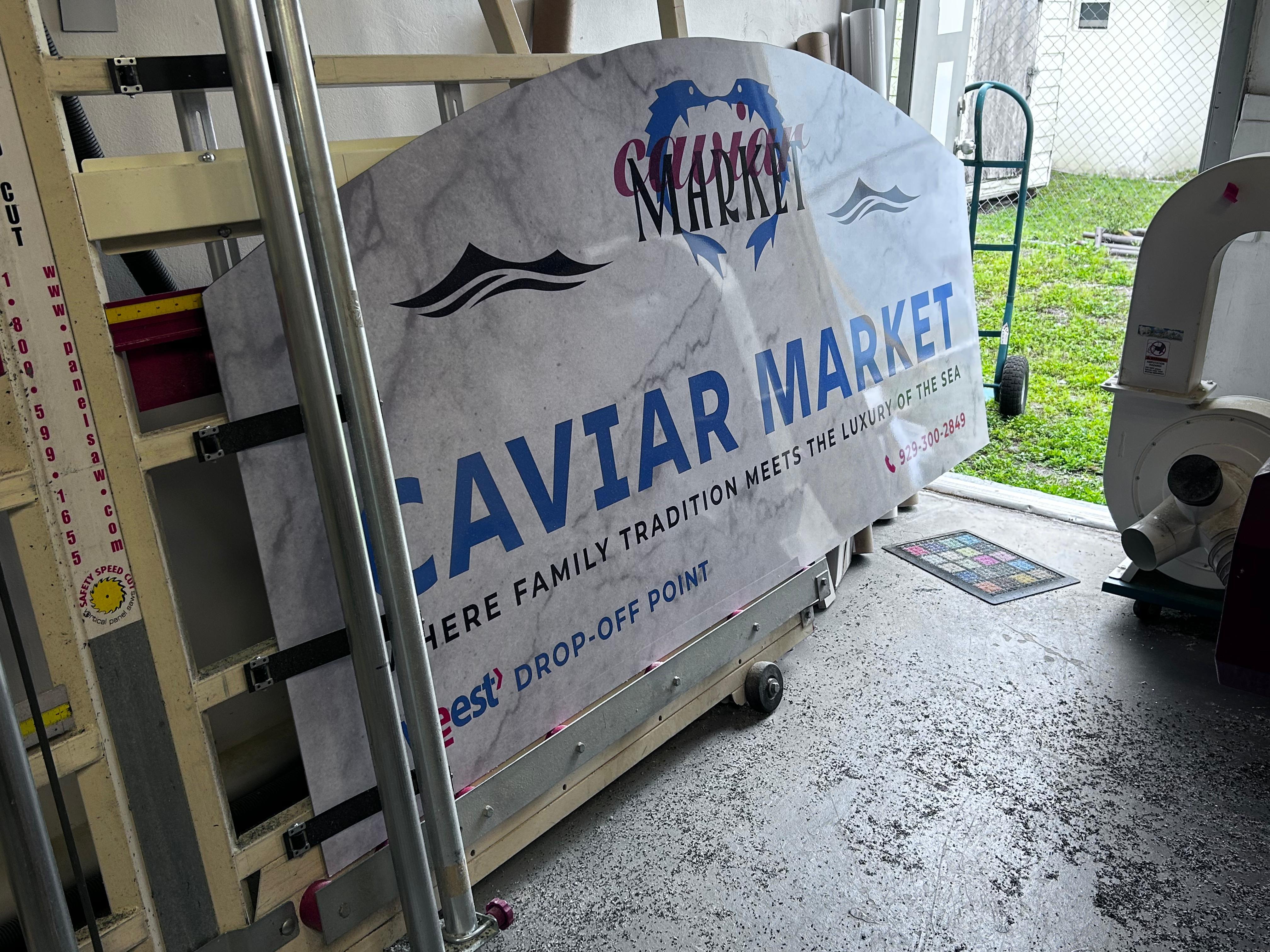 Caviar Market – Exterior Metal Signage