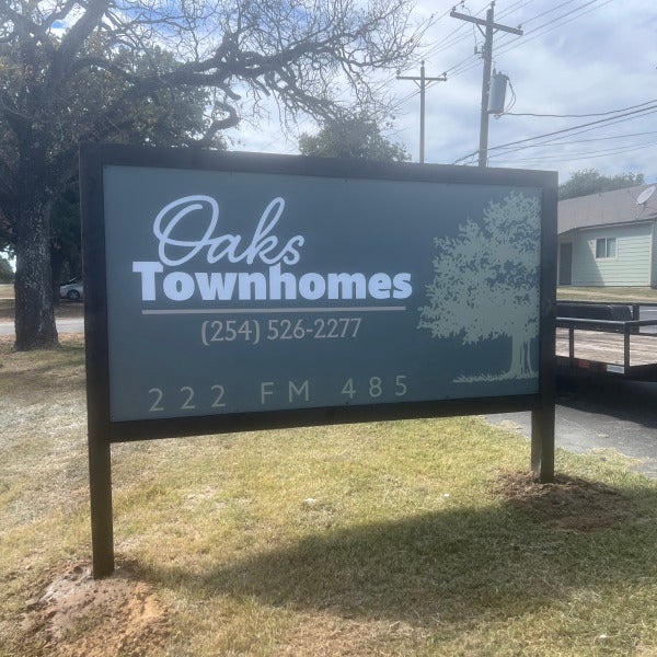 Post and Panel Sign for townhomes