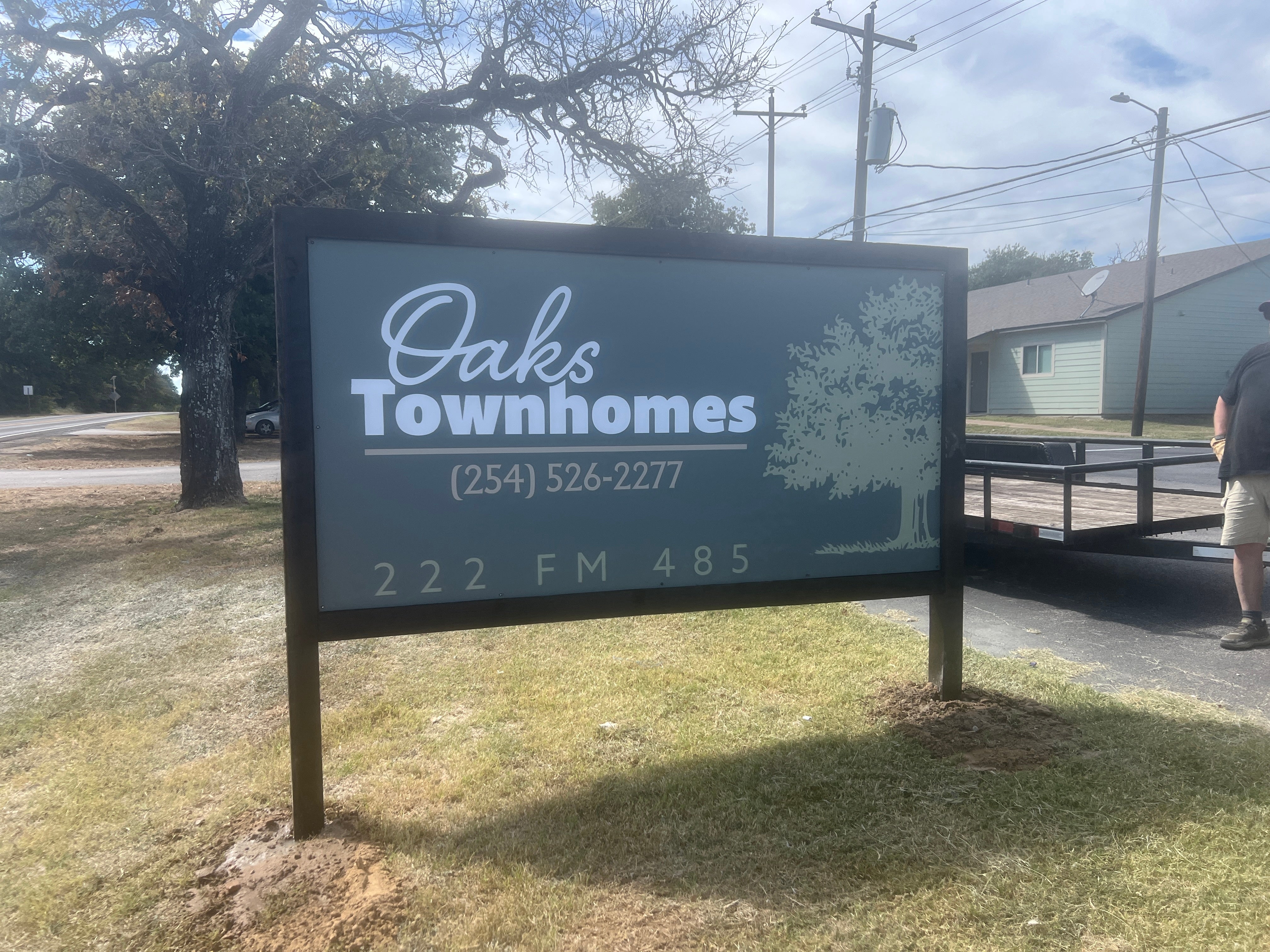 Post and Panel Sign for townhomes