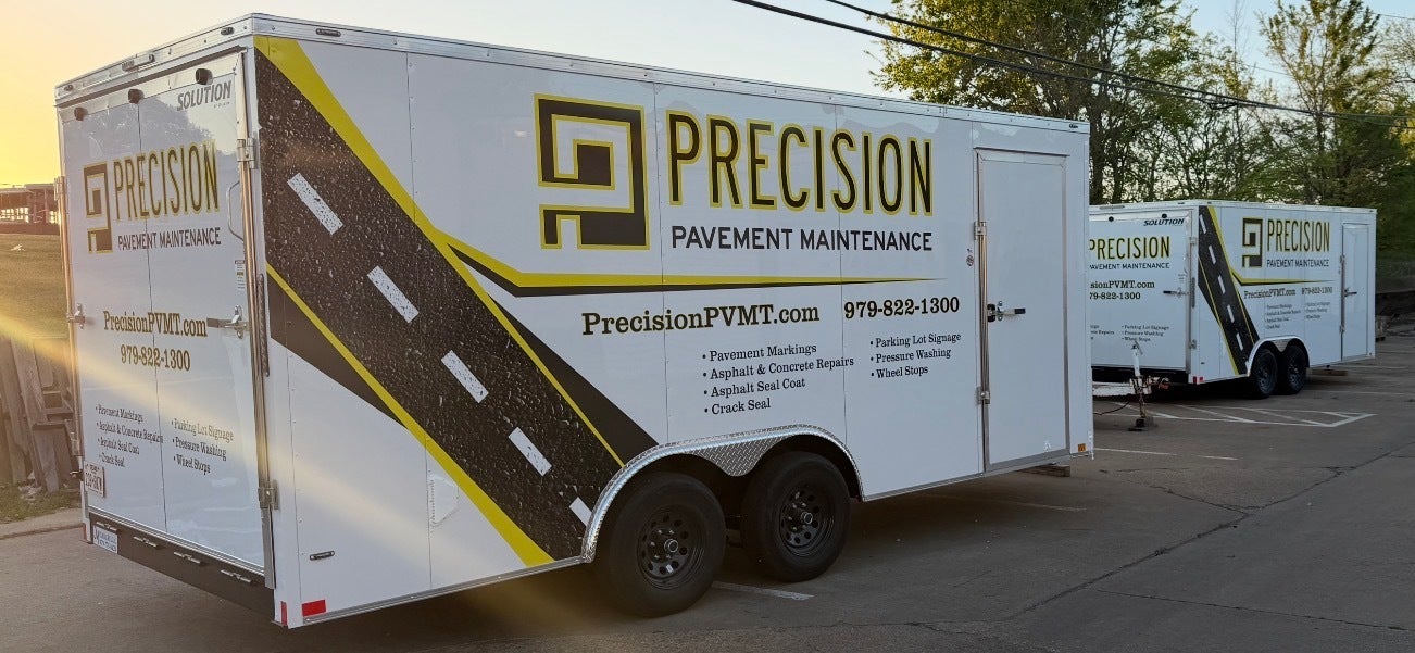 Precision Pavement Maintenance - trailer wrap