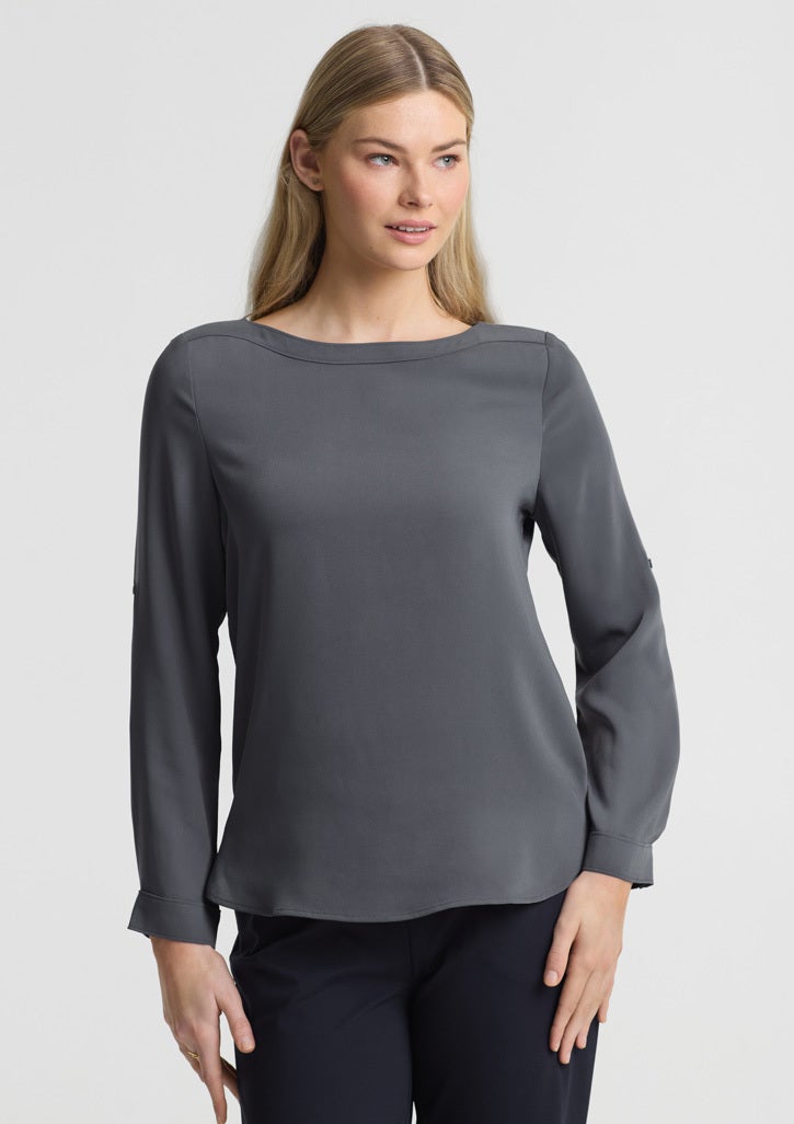 Ladies Madison Boatneck Blouse