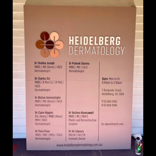 Office Signs - Heidelberg Dermatology - Heidelberg VIC.