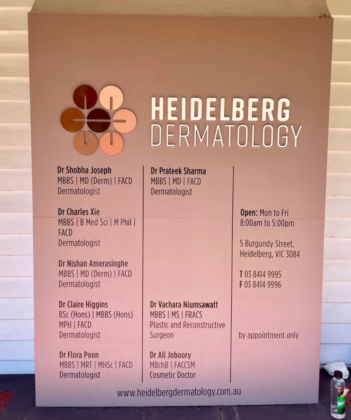 Office Signs - Heidelberg Dermatology - Heidelberg VIC.