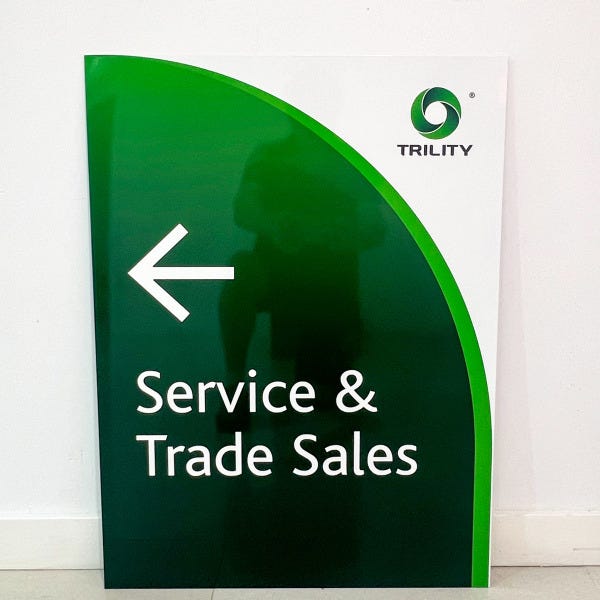 Signarama Springwood custom ACM panel signage produced for TRILITY, featuring durable aluminium composite material panels designed for industrial and commercial outdoor signage app...