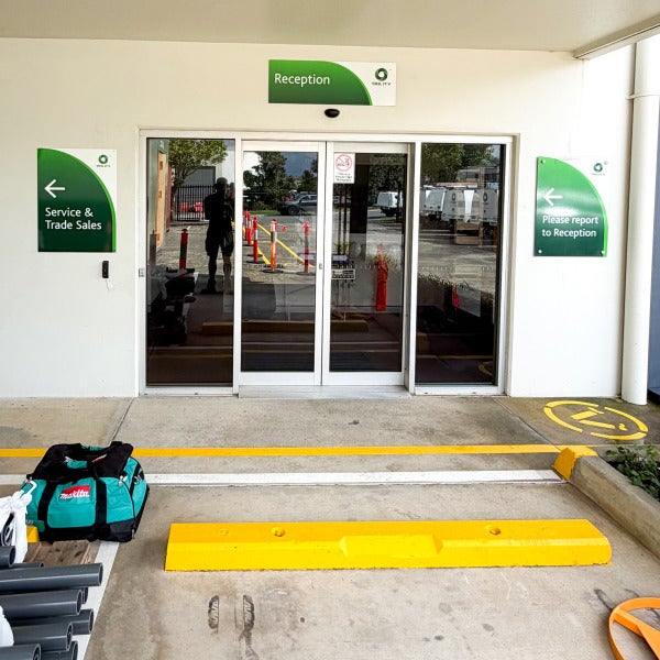 Signarama Springwood custom ACM panel signage produced for TRILITY, featuring durable aluminium composite material panels designed for industrial and commercial outdoor signage app...