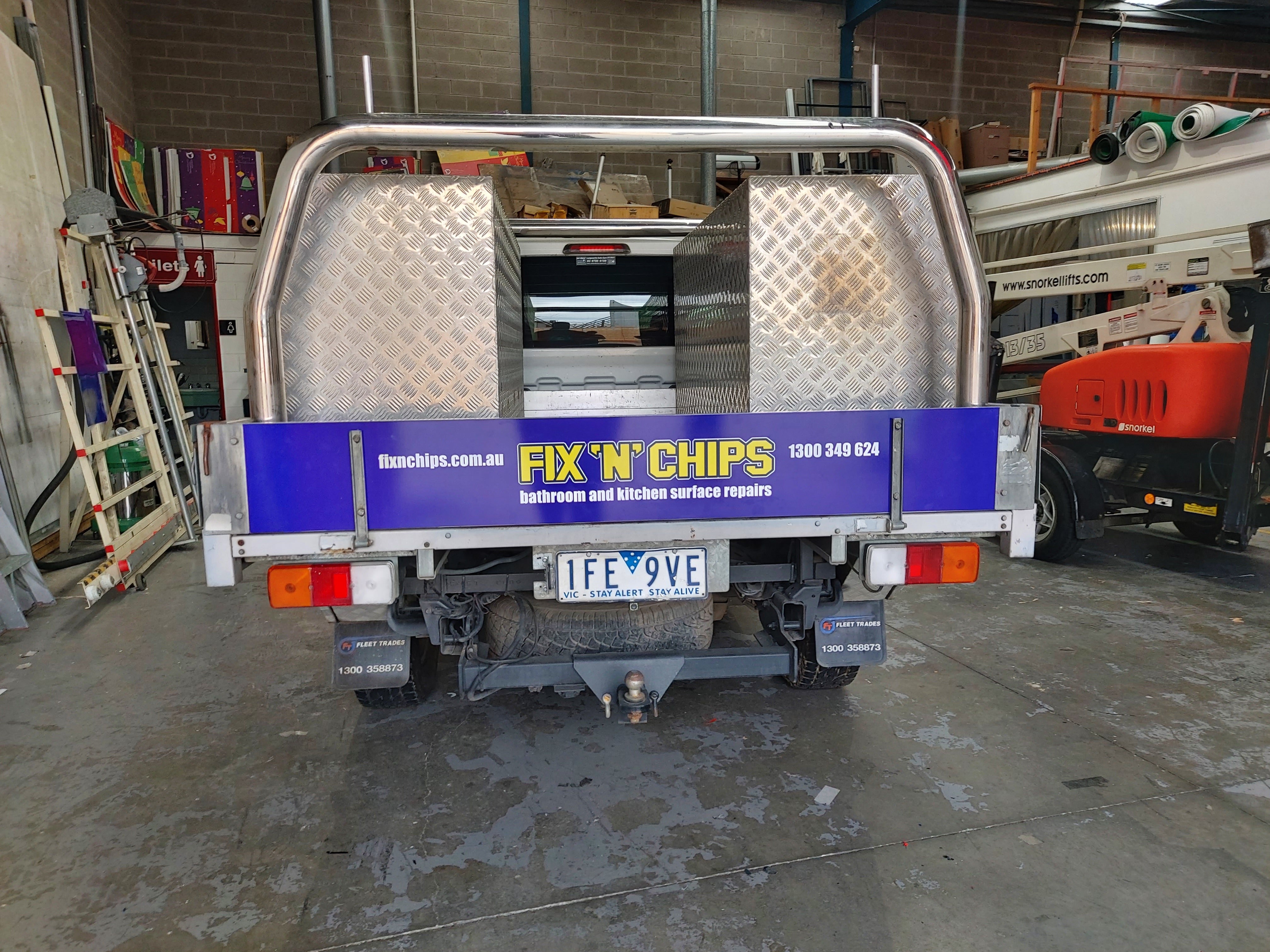 Custom UTE Graphics & Tray Wrap for Fix and Chips in Melbourne East