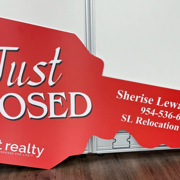 Personalized Die Cut Closing Key for Realtors and Brokers