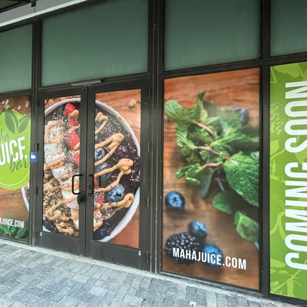 Starting a New Business?  Inform people that you are Coming Soon with custom, vibrant window graphics!