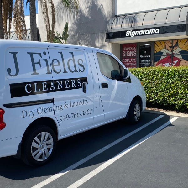 J Fields Cleaners Vehicle Graphics