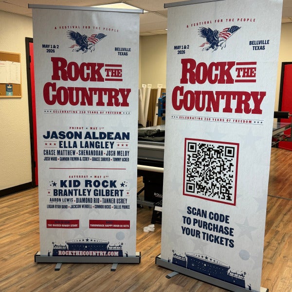 rock the country - retractable banners