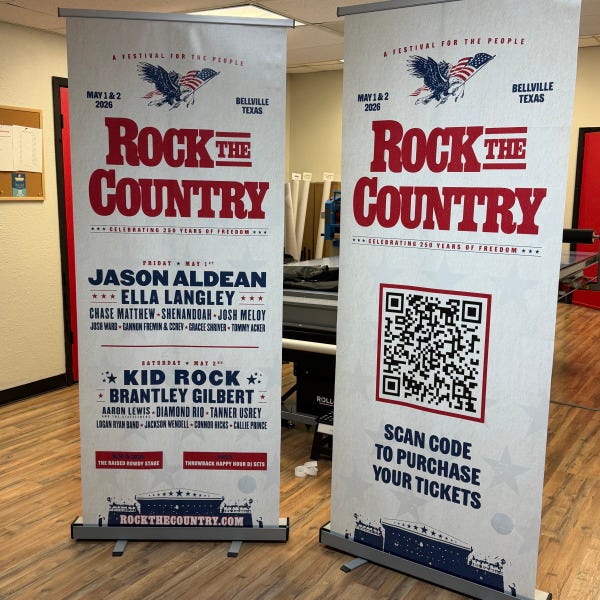 rock the country - retractable banners