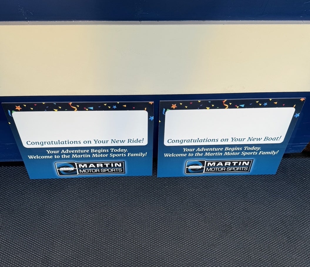 Trade Show Foamcore Signs for Martin Motor Sports in Edmonton, AB