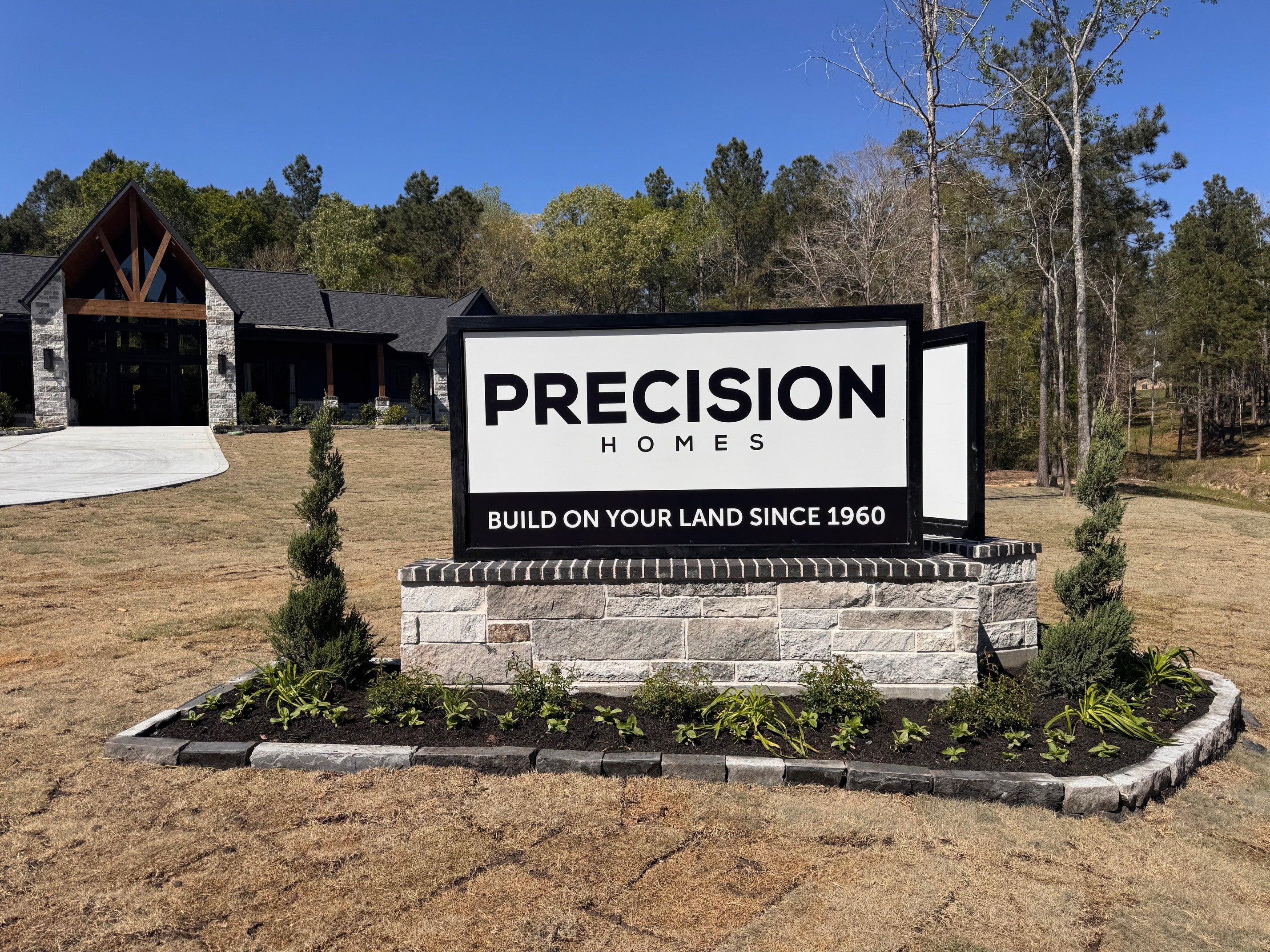 Custom Monument Signage For a Custom Home Builder