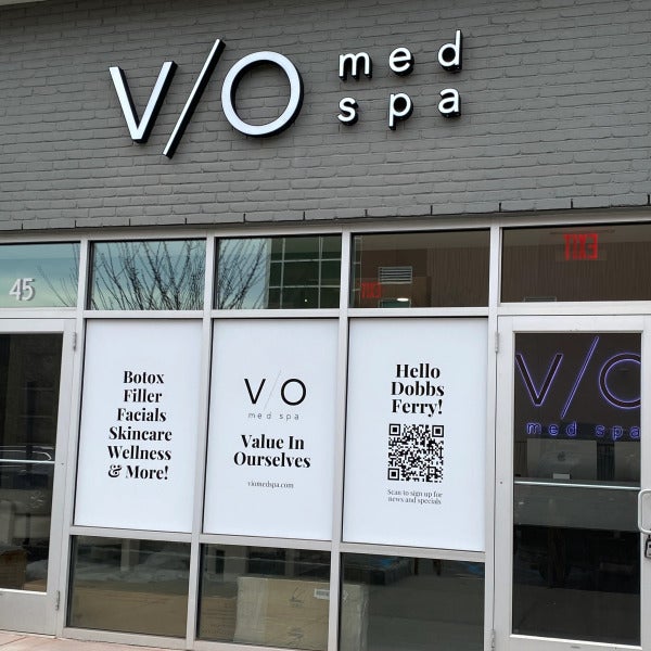Channel Letters and Window Graphics for VIO Med Spa in Dobbs Ferry, NY