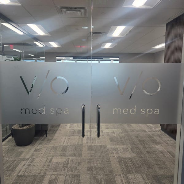 Frosted Vinyl Office Graphics Installation in Franklin, TN