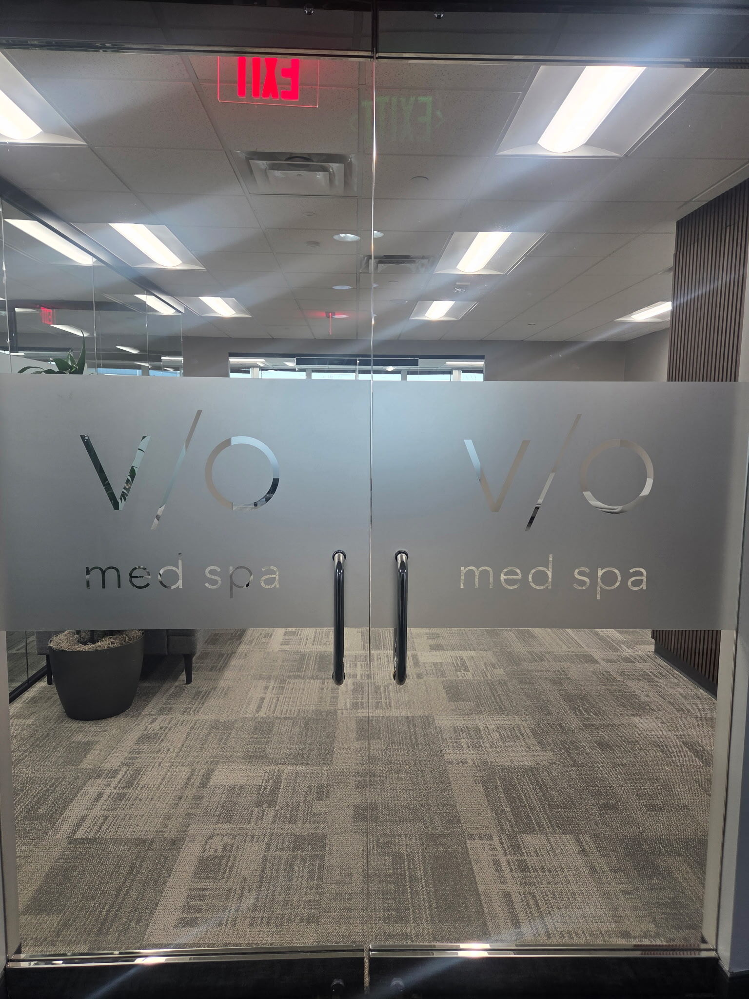 Frosted Vinyl Office Graphics Installation in Franklin, TN